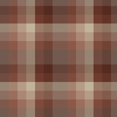 Brown and beige striped plaid. Pattern close-up for textile, paper and other prints.