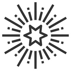 fireworks line icon