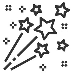 fireworks line icon