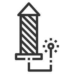 fireworks line icon