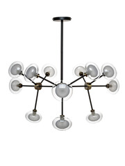 Chandelier with bubble-shaped plafonds