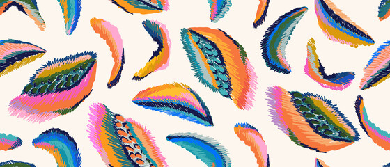 Hand getekende hedendaagse abstracte print. Creatief collage naadloos patroon. Modieuze sjabloon voor ontwerp.