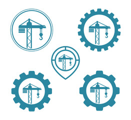 crane with hook inside gear