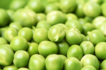 Fresh peas isolated on white background 