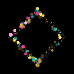 Bokeh confetti circles decoration holiday background.