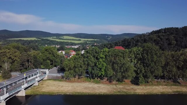 Aerial view of Piestany, Slovakia.