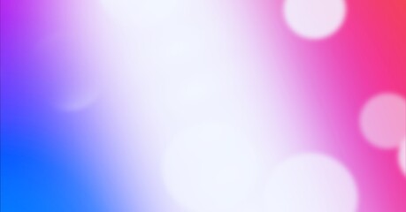 Composition of white circles over red and blue colours