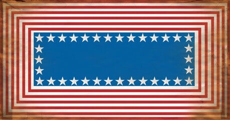 Composition of blue and red stars and stripes