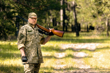  young man with an air rifle