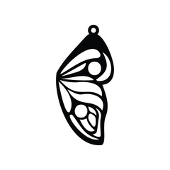  beautiful wing butterfly earring vector illustration design