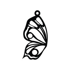  beautiful wings butterfly earrings vector illustration design
