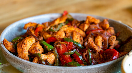 Fajita de Pollo Cajún con verduras