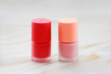 decorative nail polish in a glass bottle