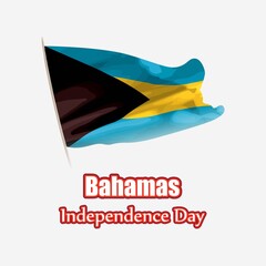 vector illustration for Bahamas independence day