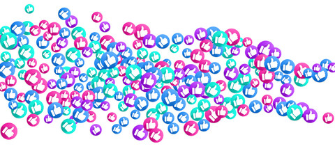 Thumbs up isolated vector like social media sign symbols.