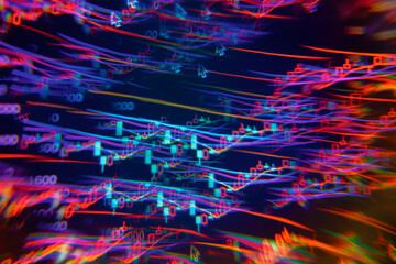 Abstract background of stock market data