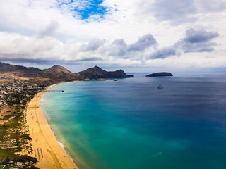Porto Santo - paradise island in the ocean with beautiful beach