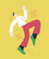 Happiness - happy people jumping in the air cheerfully