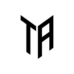 initial letters monogram logo black T