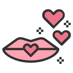 heart line color icon