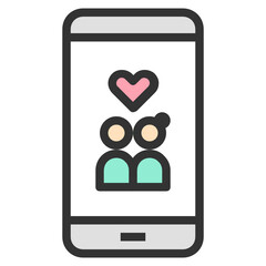 heart line color icon