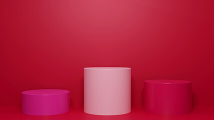 3d rendering podium for product placement and editable color