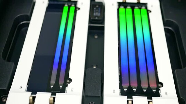 Frankfurt, Germany-March 3,2021: Illumina next generation sequencing flow cell. genetic engineering, genetic modification, designer baby and cloning concept. cancer screening and medical technology