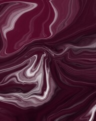 Abstract background with dark red and white glowing fluid liquid acrylic paint 
