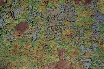 Old rusty texture of weathered iron surface