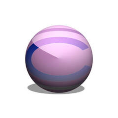 3d render colorful sphere isolated on white background