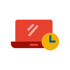 Laptop flat icon.