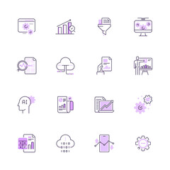 Outline icons design-Data Analysis