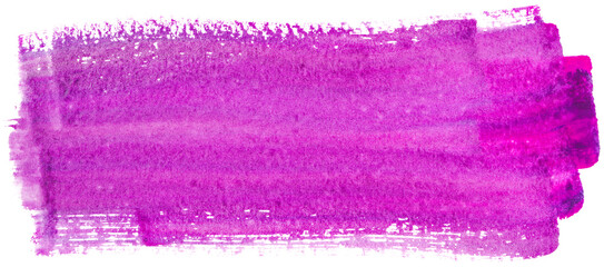Watercolor spot magenta on white background Hand drawn