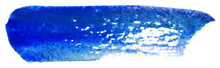 Watercolor stripe brush stroke blue dry brush