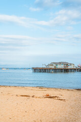 Beautiful pier and ocean landscape in Santa Barbara, California, USA
