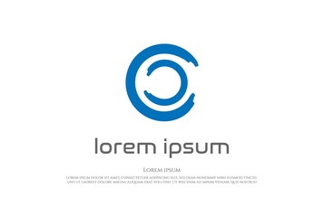 Obraz premium Simple Initial Letter C for Camera Lens Aperture Photography Logo Design Vector