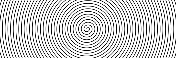 Black spiral on white banner 01	
