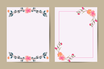 background template with copy space for text and images design line arts ,flower, invitation design background.