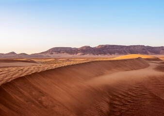 Fototapeta na wymiar Zagora Desert at sunrise, Draa-Tafilalet Region, Morocco