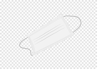 medical face mask to protect corona virus, covid19 vector isolated on transparency background ep40