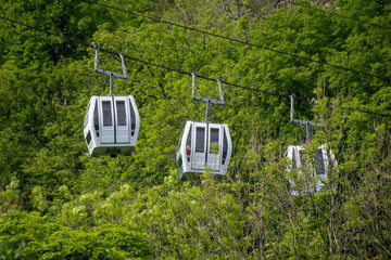 Cable cars at Matlock Bath, Derbyshire, UK