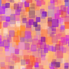 Vector seamless mosaic art pattern. Art background.
