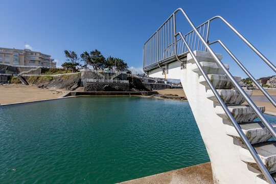 Sea pool of Saint-Quay-Portrieux, Cotes d'Armor, Brittany, France