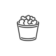 Popcorn box line icon