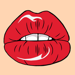 illustration of a red lips