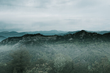 fog in the mountains