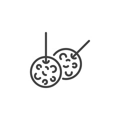 Fried cheese balls line icon