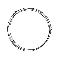 Arrow cute love frame border