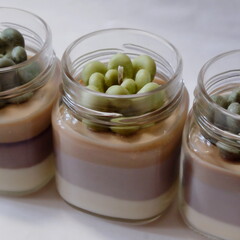 succulent candles in a containers