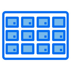 Chocolate blue line icon